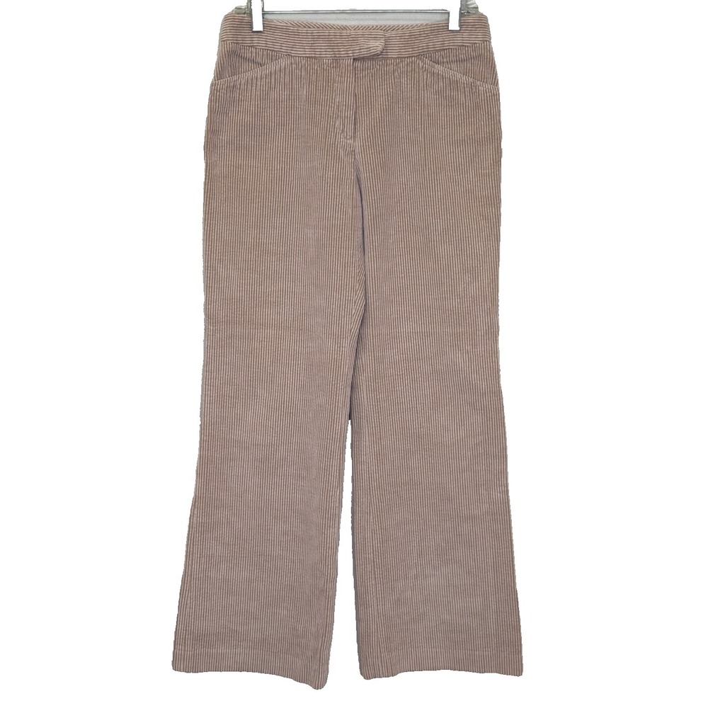 Lafayette‎ 148 Corduroy Pants Womens Size 6 Pink Wide Leg 100% Cotton Mid Rise